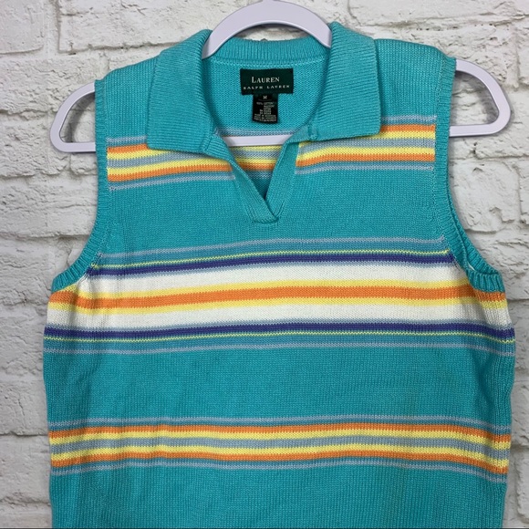 Lauren Ralph Lauren Knit Cotton Sweater Vest M - Picture 2 of 6